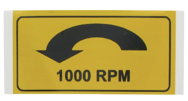Autocollant cardan 1.000 rpm gauche · réf. WB000023