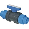 PVC-U ball valve - Compression nut (PE) x Compression nut (PE)