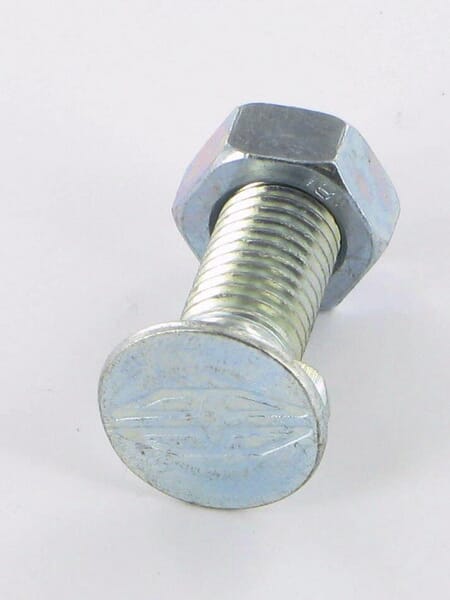 Boulon et écrou de charrue M11x35 10.9, 2 pointes vue 2