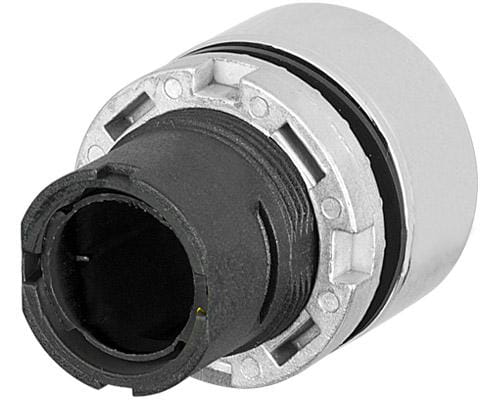Bouton poussoir noir vue 2
