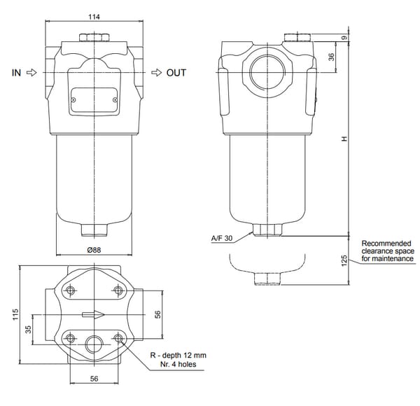 Vysokotlaké filtry, typ FMM 150