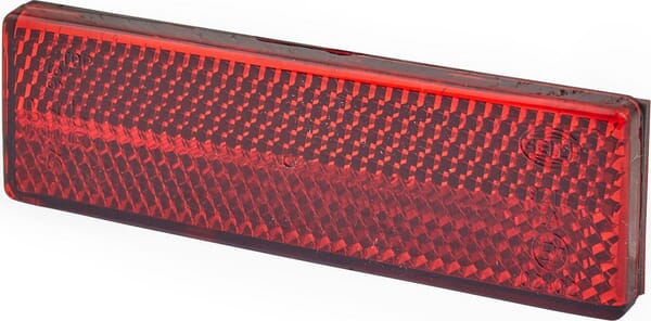 Catadioptre rectangle rouge 91,8x27,3mm autocollant · réf. 8RA342014157