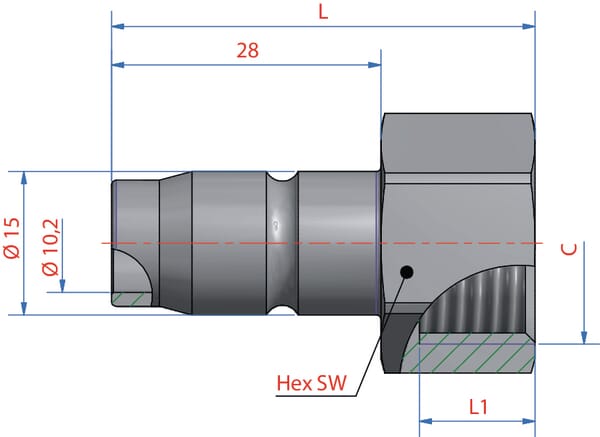 Racc. rap. filet fem. BSP 1/2" vue 2