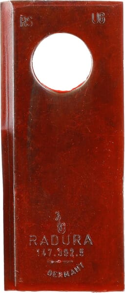 Couteau de faucheuse droite 94 x 40 x 3mm alésage Ø 19mm Kramp · réf. 001473025KR