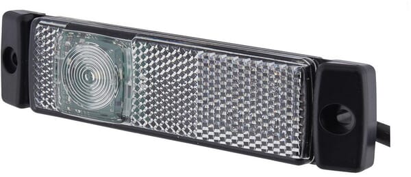 Feu de gabarit LED, 1.20W, rectangulaire, 24V, blanc, à boulonner, 1 LED, Hella — réf. 2PG008645961
