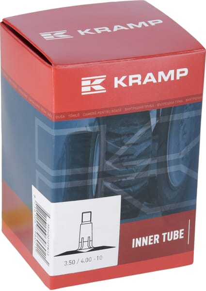 Chambre à air pour jante Ø 10", 3.50-10 / 4.00-10, valve droite TR13, Kramp — réf. 35040010TR13