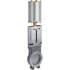 MZ knife valves - Stainless steel - With double acting pneumatic cylinder