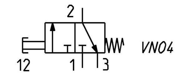 Vanne 3/2 voies vue 3