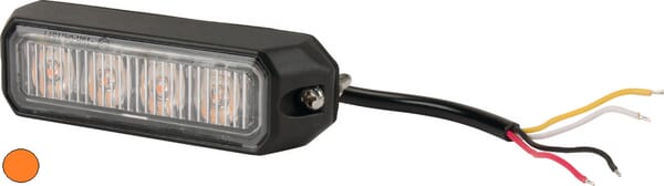 Avertisseur flash LED orange 4x3W 12/24V — réf. LA20013
