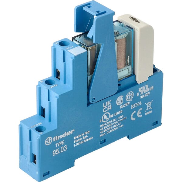Module interface borne à vis 1CO 10A/24V DC/Agni+Au/LED/diode · réf. 483190245050