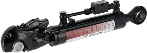 Barre de poussée hydraulique avec embout allongé, valve et crochet — réf. TCVNNE357025022