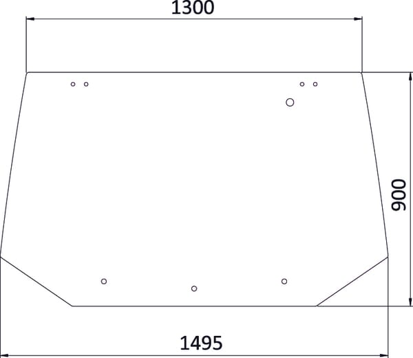 Lunette arrière, partie sup. — réf. 81865244KR
