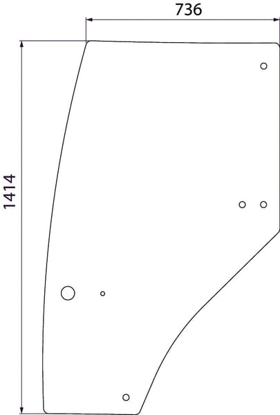 Vitre de porte gauche — réf. 192003A6KR