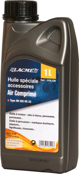 Huile spéciale accessoires air comprimé - Bidon 1 L · réf. 318100LAC