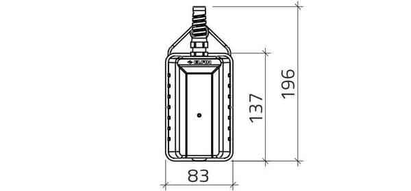 Bouton-poussoir suspendu, télécommande, non percé, gris  vue 2