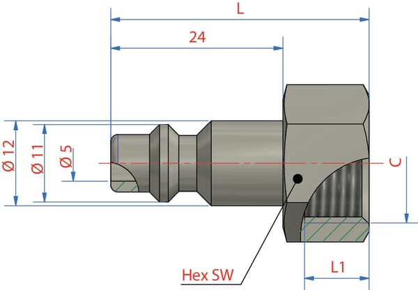 Racc. rap. filet fem. BSP 1/4" vue 2