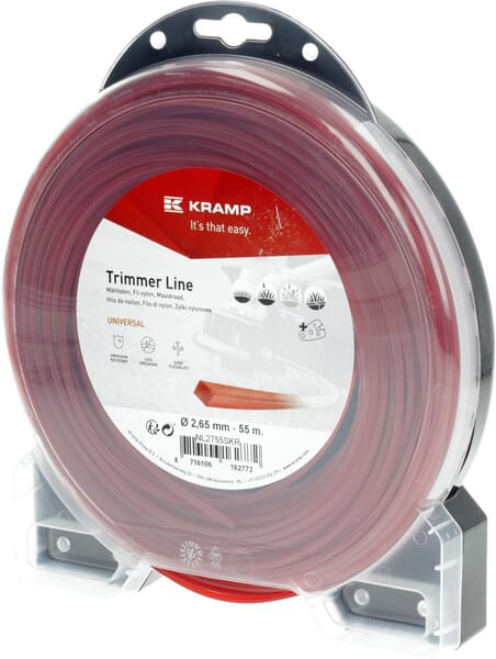 Fil de coupe Ø 2.65mm 55m carré rouge Kramp — réf. NL2755SKR