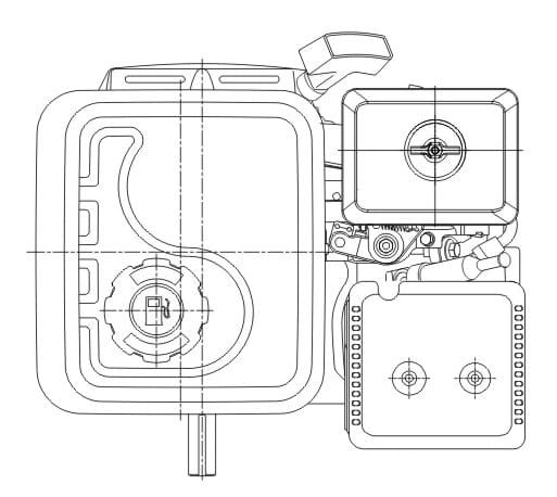 Loncin G390 1-cyl 11 hk 25x60 mm - Vaaka-Akseli Moottorit - G390FA - 5