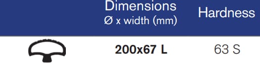 Pneu semi-pneumatique vue 2