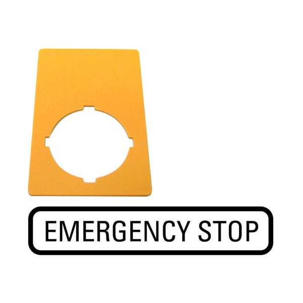 Plaque Arrêt d'urgence vue 2