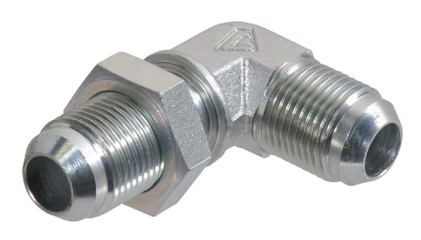Raccord coude passe cloison JIC/UNF 7/16 · réf. KS07