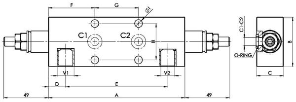 Valve d’équilibrage 3/8 à bride et ventilée vue 2
