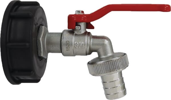 Adaptateur IBC S60x6 avec robinet 1/2" — réf. IBC112