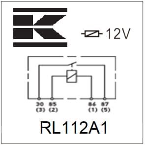 Mini relais 12V, normalement ouvert, 40A, sans support vue 3