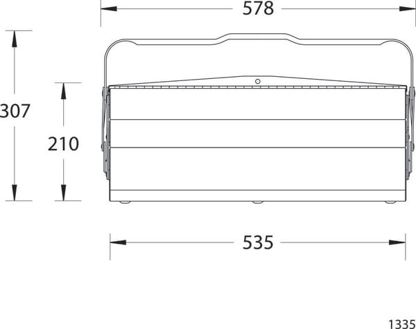 Skříňka na nářadí, dlouhý tvar