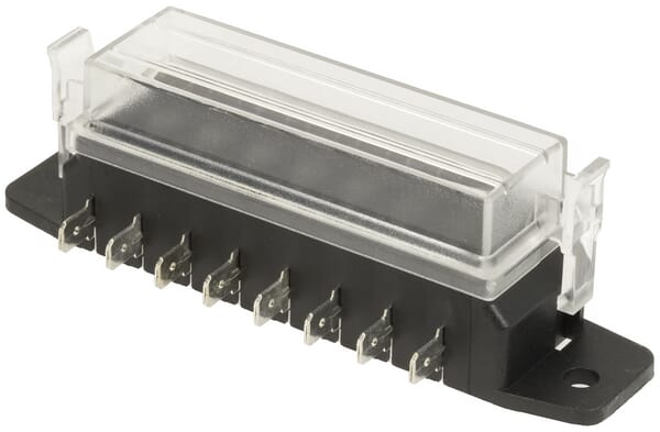 Boîte à fusibles Borne plate à 8 broches, max. 32V 15A (ATO/ATC), 16x6,3mm — réf. FB10006KR