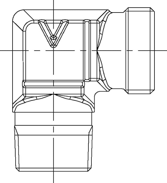 Coude mâle 8L-1/8 BSPT vue 2