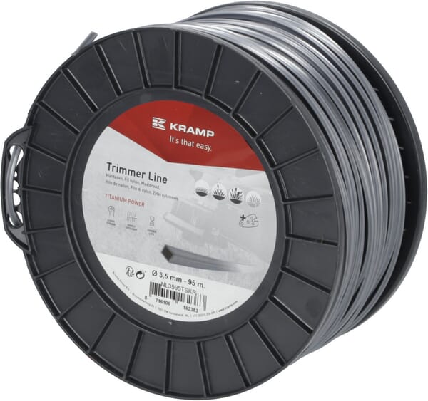 Fil de coupe Ø 3.5mm 95m carré Titanium Power gris Kramp — réf. NL3595TSKR