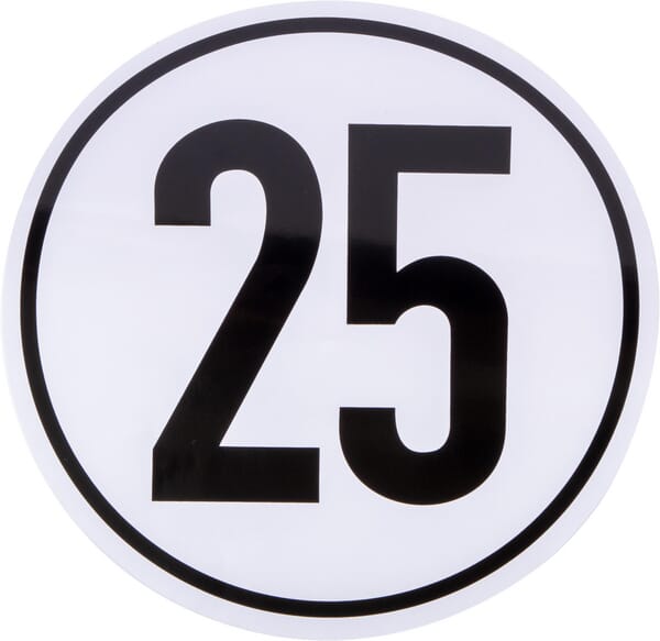 Autocollant 25 km · réf. BF25