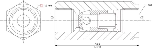 Clapet anti-retour RS06/5G-04 vue 4