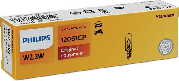 Ampoule Incandescente W2.3W 12V 2.3W W2x4.6d blanc Philips · réf. GL12061CP