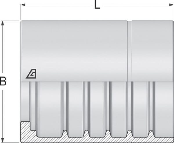 Douille NS4 DN20 vue 2