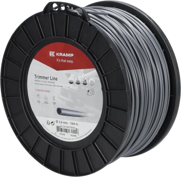 Fil de coupe Ø 3mm 164m rond Titanium Power gris Kramp — réf. NL30164TRKR