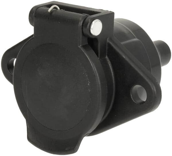 Prise de remorque 7 pôles, capuchon plastique, 24V, bornes à vis — réf. TR00010KR