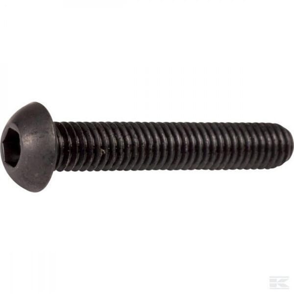 Vis tête bombée collet carré plate 6p creux 6x16 10.9 noir — réf. ISO7380ULF616B