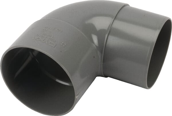 Coude PVC 80 mm 87° gris · réf. HWA180801G