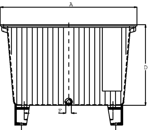 Reservoir en aluminium sans couvercle NG 70 vue 5