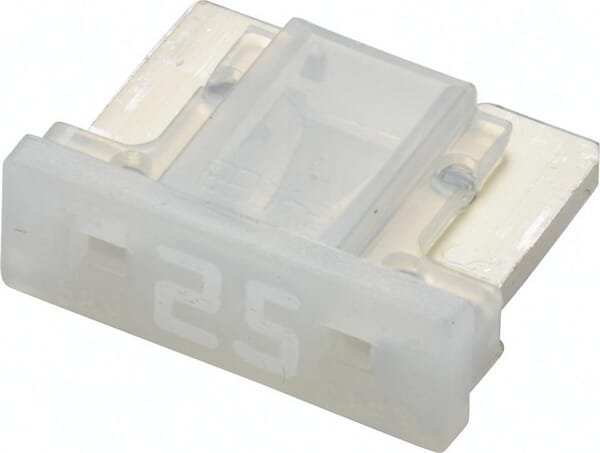 Fusible mini blade low 25A longueur 8,4mm transparent pack 5x Hella · réf. 8JS728596342