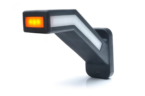 Feu de gabarit droit LED, 12-24V, 184.9x58x145.5mm, indicateur de direction dynamique, Kramp — réf. LA30163INDX