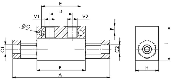 Clapet anti retour pilote 1/4" vue 7