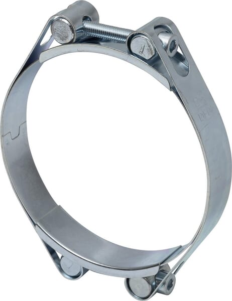 Hadicová spona dvojitá, 120–130 mm, dvojitý šroub, DIN912, pozinkovaná, Kramp