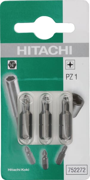 Embouts 1/4" PZ 1-25mm (3x) · réf. 752272