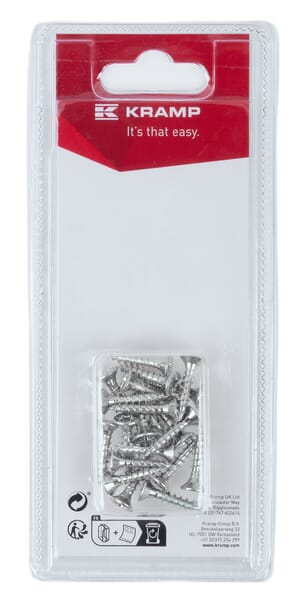 Vis pour panneaux d'aggloméré 4 x 20 mm (20) — réf. KRSPS420P20B