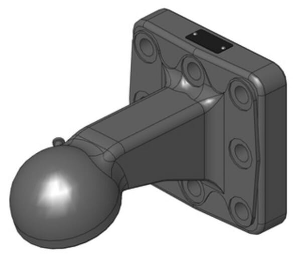 Oeillet d'attelage K80® 145x145 20° ISO 24347 — réf. 00654890A02