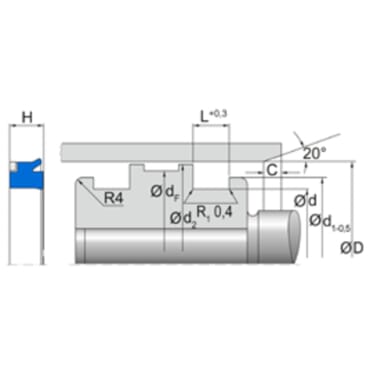 Joint de piston 80x60x12,5mm Kramp vue 4