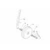 Support wheel  pin adjustable D500x140 70x30